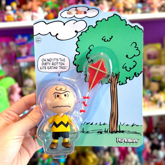 Reaction Figures: Peanuts - Charlie Brown and the Kite - Eating Tree 9 cm Action Figure (Super7, Comic Panel) - PopCultGang