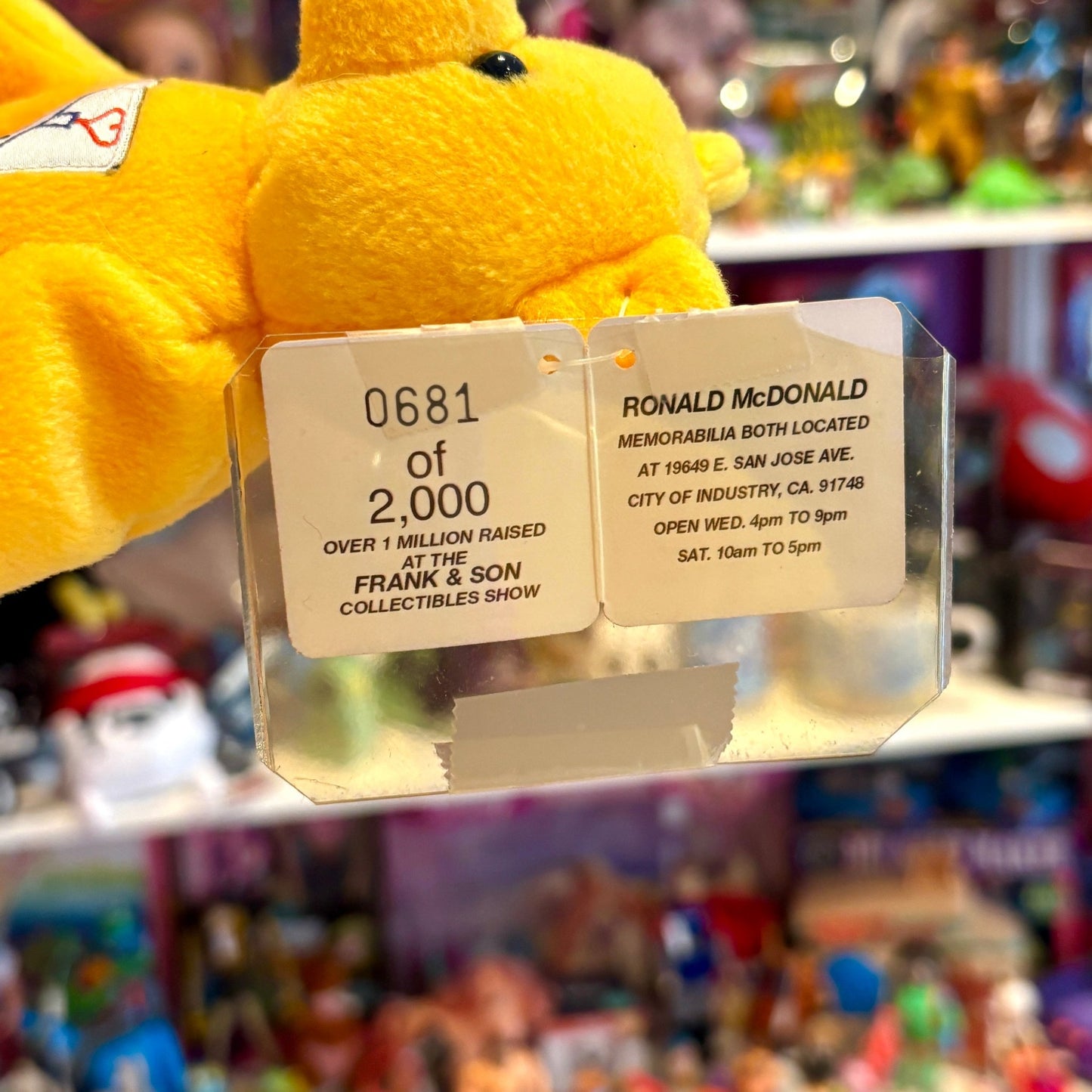 Ronald McDonald House Charities Beanie Plush Bear Number 0681 of 2000 (McDonalds, 1999) - PopCultGang