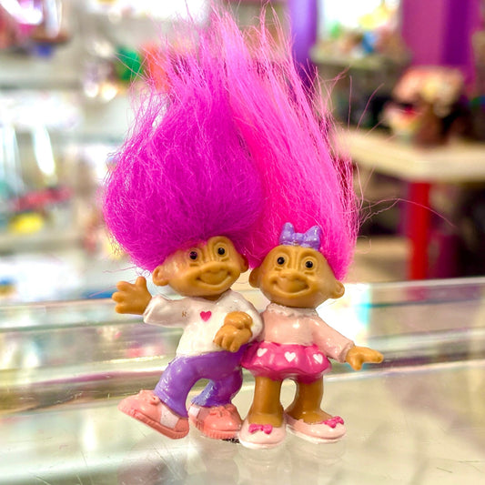 Russ Trolls: Love Trolls Couple Waving - Valentines Day PVC Figure (Russ, 90s) (Copy) - PopCultGang