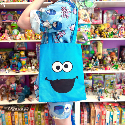 Sesame Street: Cookie Monster Face Tote Shopping Bag (Karactermania) - PopCultGang