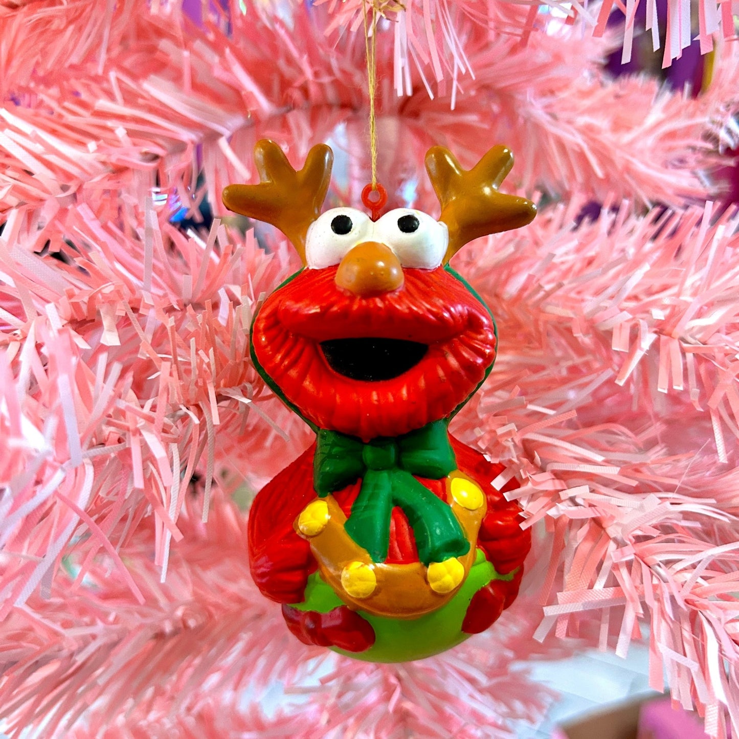 Sesame Street: Elmo Reindeer Holiday Ornament (90's) - PopCultGang