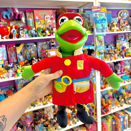 Sesame Street: Learn To Dress Kermit Fireman Plush (Mattel, 1990) - PopCultGang