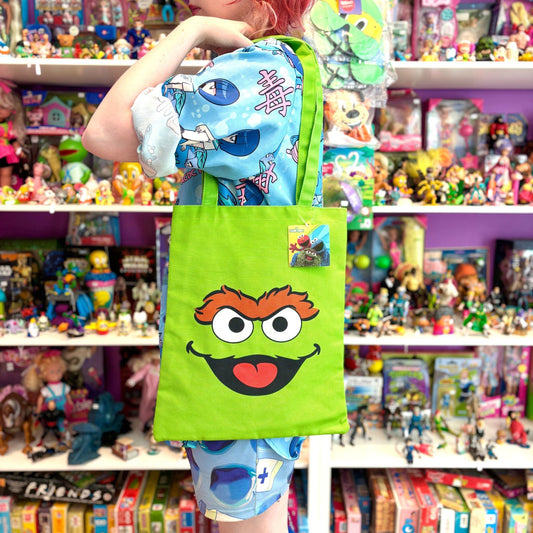 Sesame Street: Oscar the Grouch Face Tote Shopping Bag (Karactermania) - PopCultGang