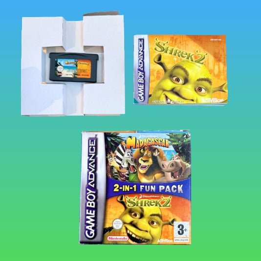 Shrek 2 + Madagaskar - 2-In-1 Fun Pack (CIB, Gameboy Advance) - PopCultGang
