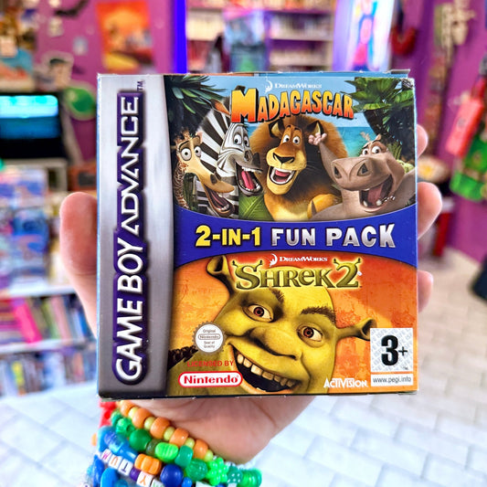 Shrek 2 + Madagaskar - 2-In-1 Fun Pack (CIB, Gameboy Advance) - PopCultGang