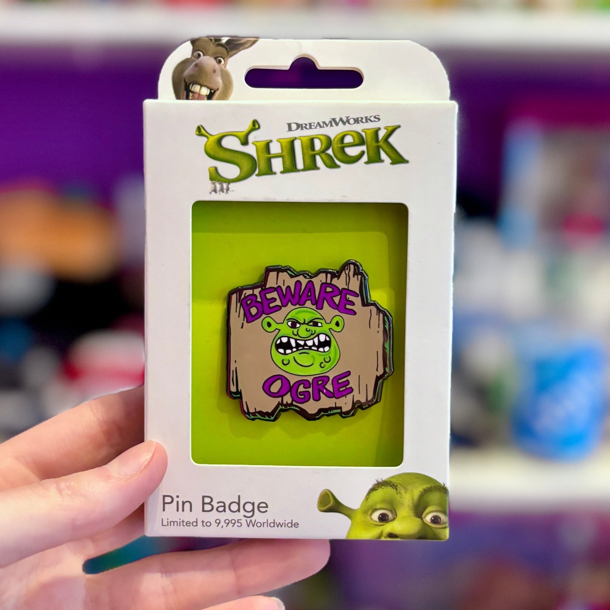 Shrek: Beware Ogre Pin Badge Limited Edition - PopCultGang