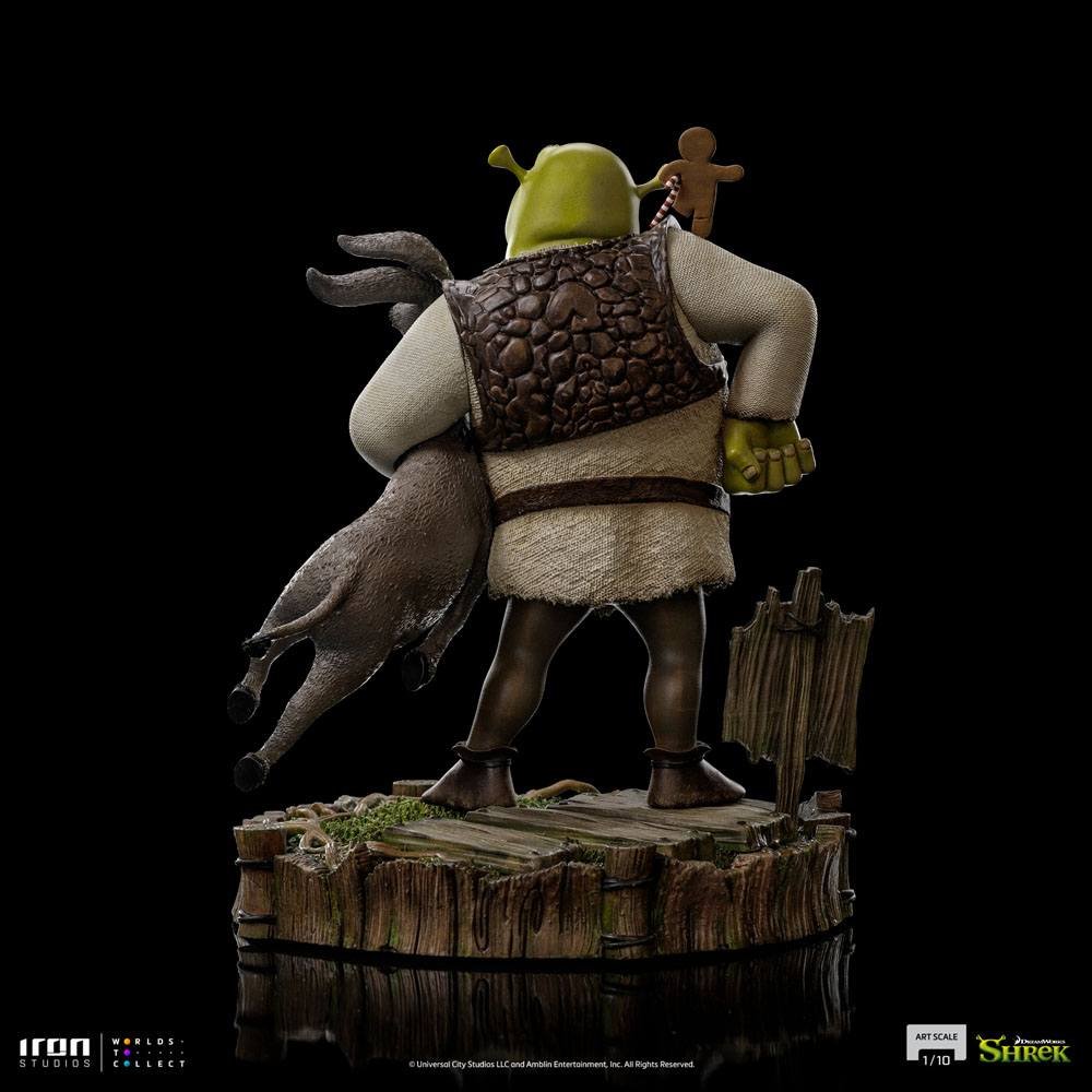 Shrek Deluxe Art Scale Statue 1/10 Shrek, Donkey and The Gingerbread Man 26 cm - PopCultGang