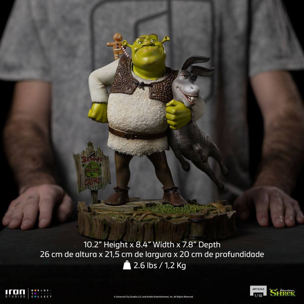 Shrek Deluxe Art Scale Statue 1/10 Shrek, Donkey and The Gingerbread Man 26 cm - PopCultGang