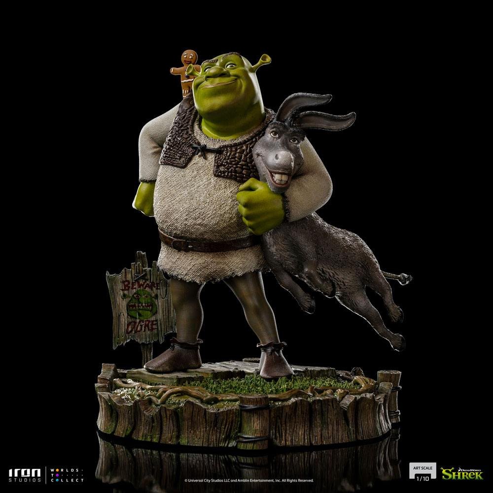 Shrek Deluxe Art Scale Statue 1/10 Shrek, Donkey and The Gingerbread Man 26 cm - PopCultGang