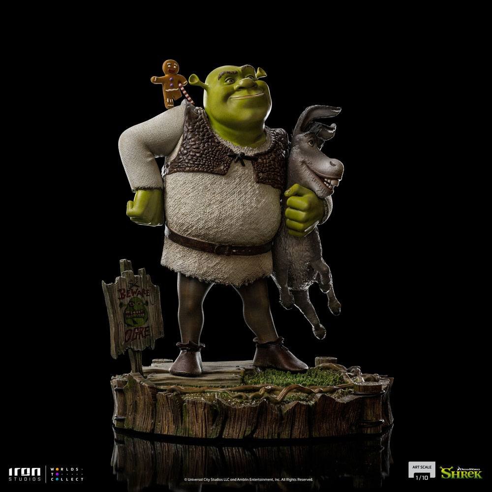 Shrek Deluxe Art Scale Statue 1/10 Shrek, Donkey and The Gingerbread Man 26 cm - PopCultGang