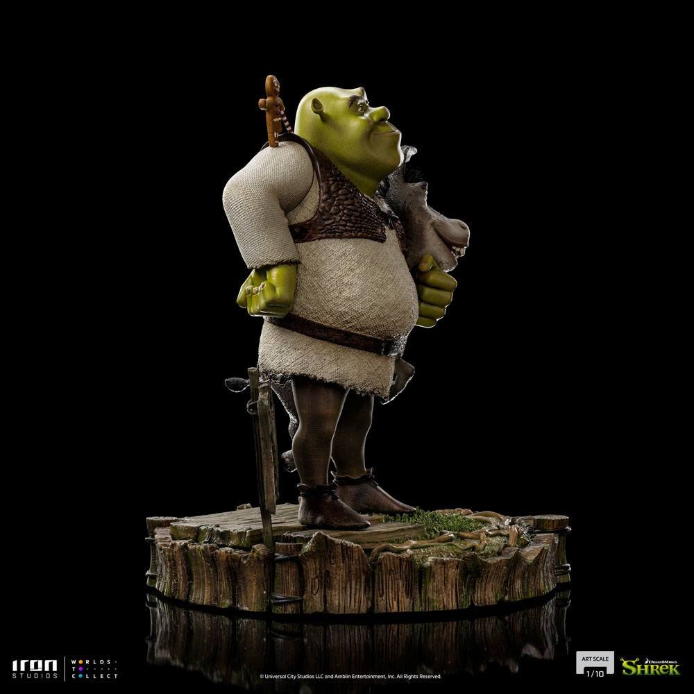 Shrek Deluxe Art Scale Statue 1/10 Shrek, Donkey and The Gingerbread Man 26 cm - PopCultGang