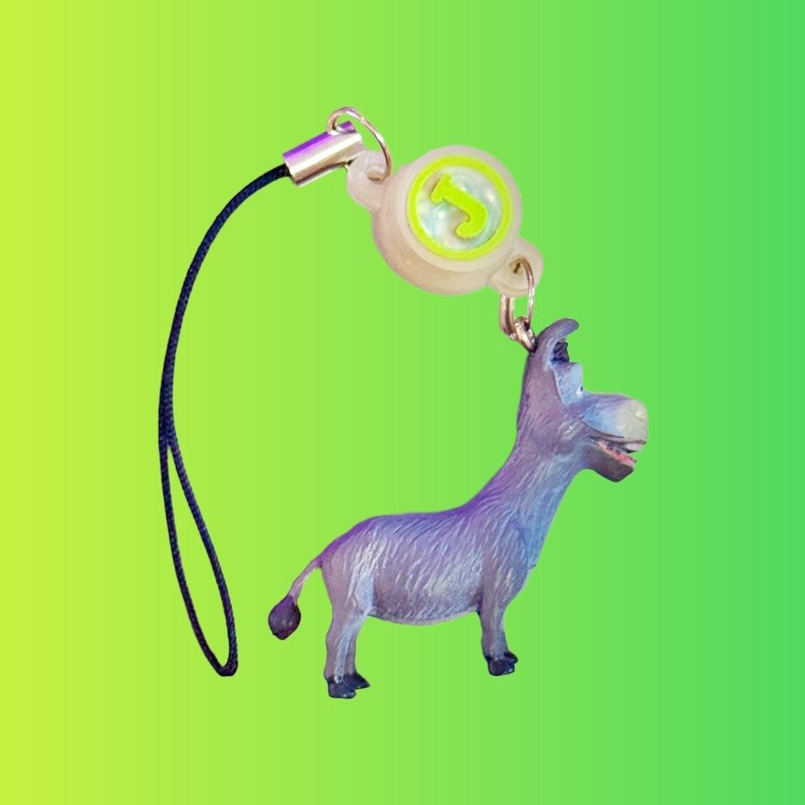 Shrek: Donkey Mobile Phone Dangler Charm (2000s) - PopCultGang