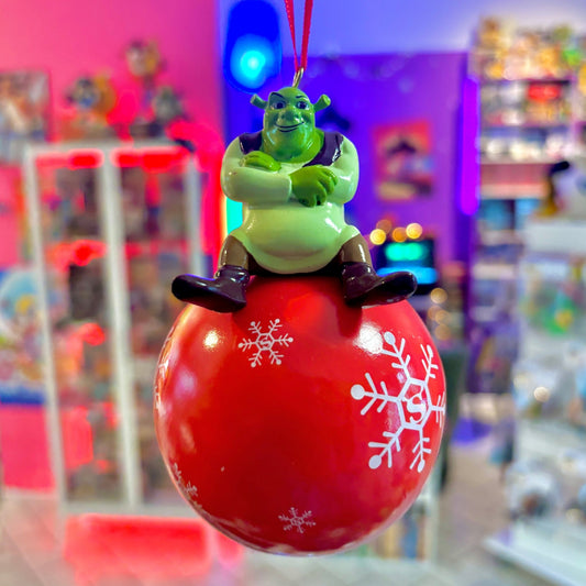 Shrek Holiday Sitting On Holiday Ornament Bauble - PopCultGang