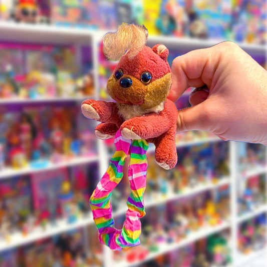 Smunchies: Brown Squirrel w. Multicolored Scruncie (Lansay, 90s) - PopCultGang