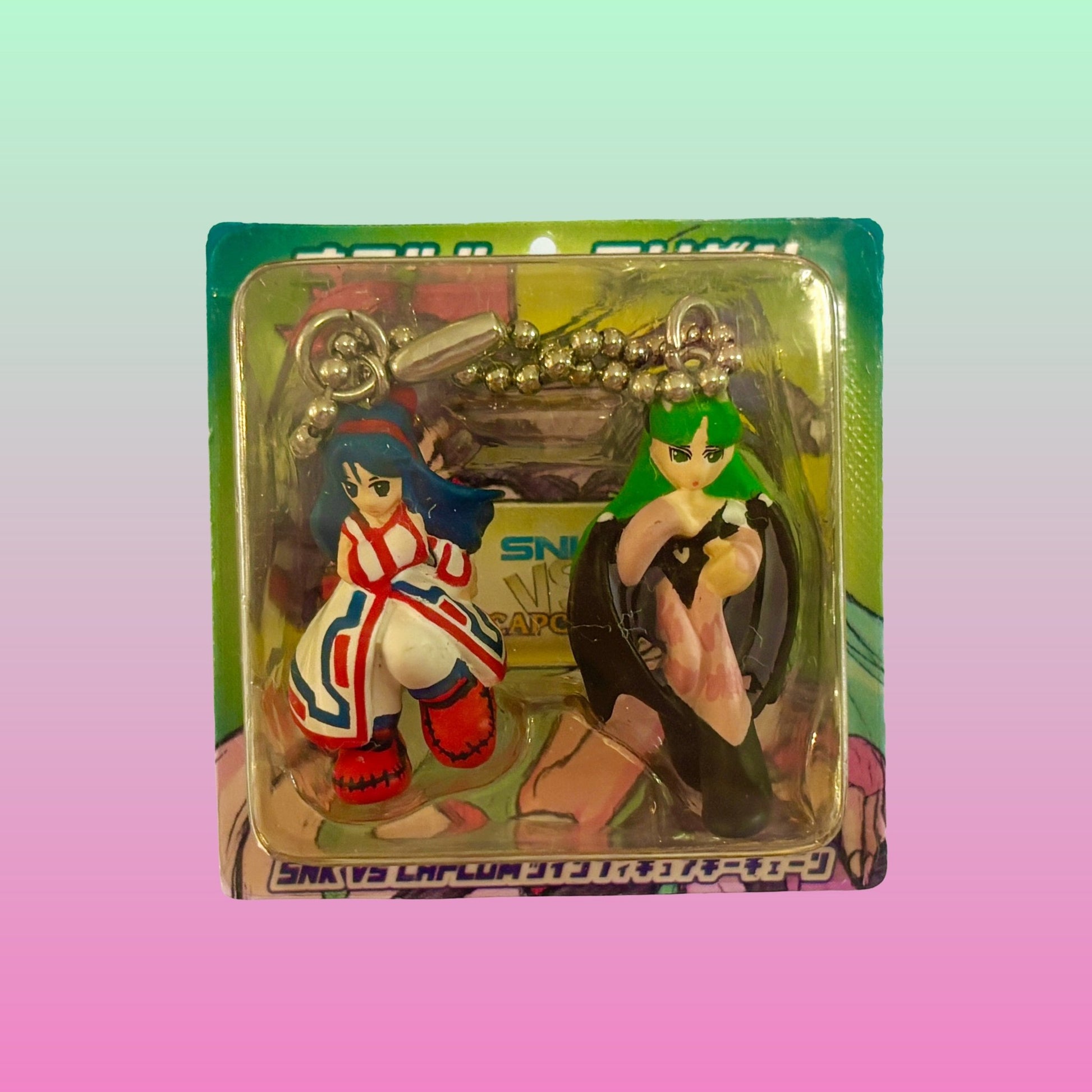 SNK vs. Capcom: The King of Fighter Twin Figure Keychain Set Nakoruru & Morrigan (Capcom, 1999) - PopCultGang