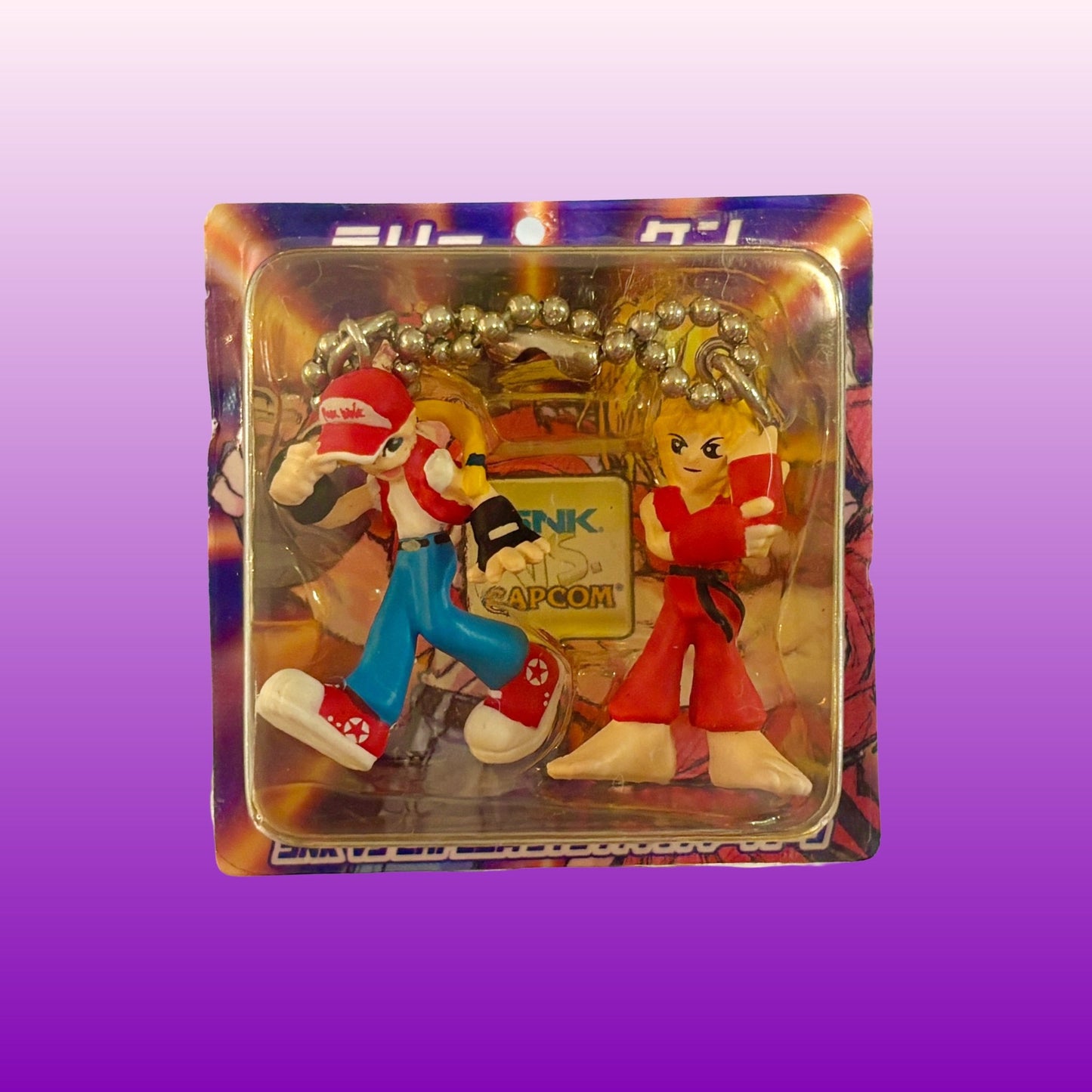 SNK vs. Capcom: The King of Fighter Twin Figure Keychain Set Terry Bogard & Ken Masters (Capcom, 1999) - PopCultGang