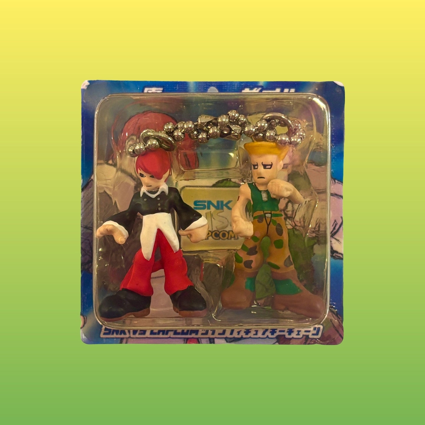 SNK vs. Capcom: The King of Fighter Twin Figure Keychain Set Yagami & Guile (Capcom, 1999) - PopCultGang