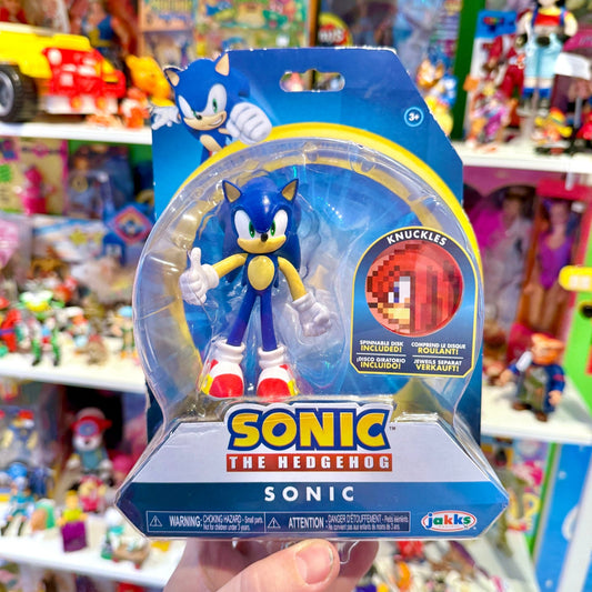 Sonic The Hedgehog Action Figure w. Spinnable Knuckles Disk (Jakks, 2019) - PopCultGang