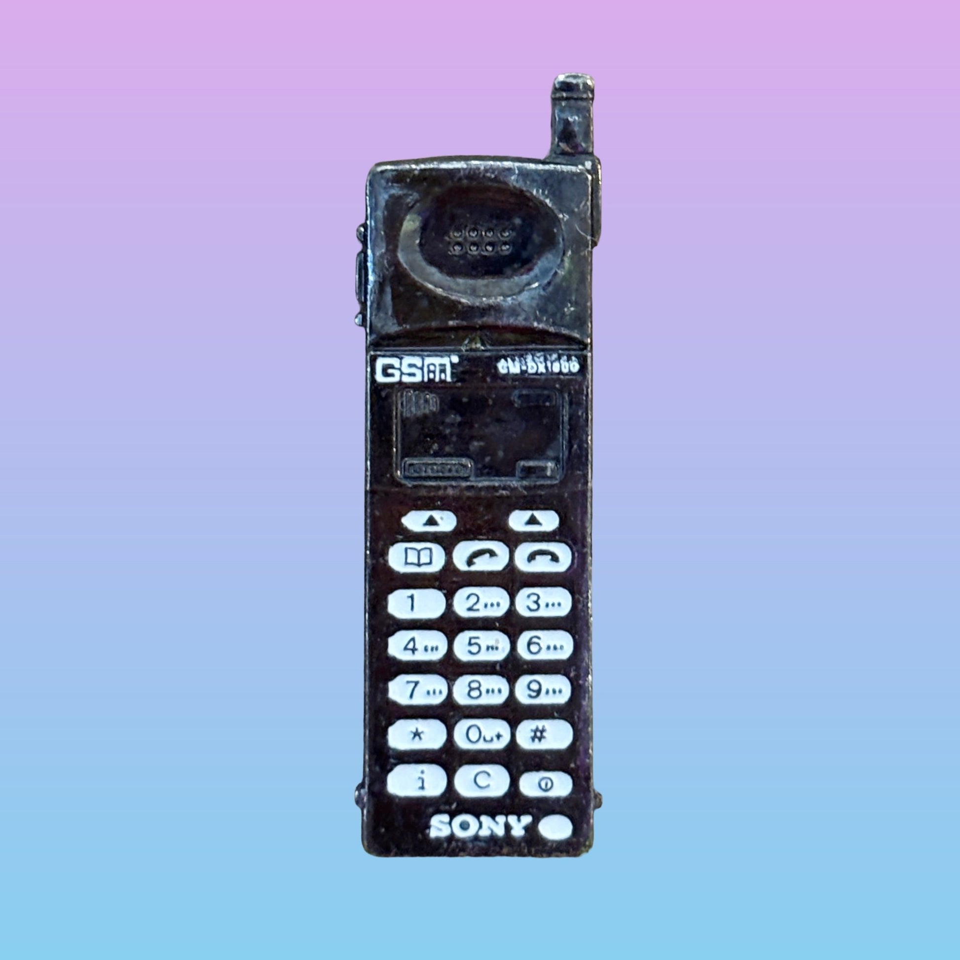 Sony Black Mobile Phone Pin Badge (90s) - PopCultGang