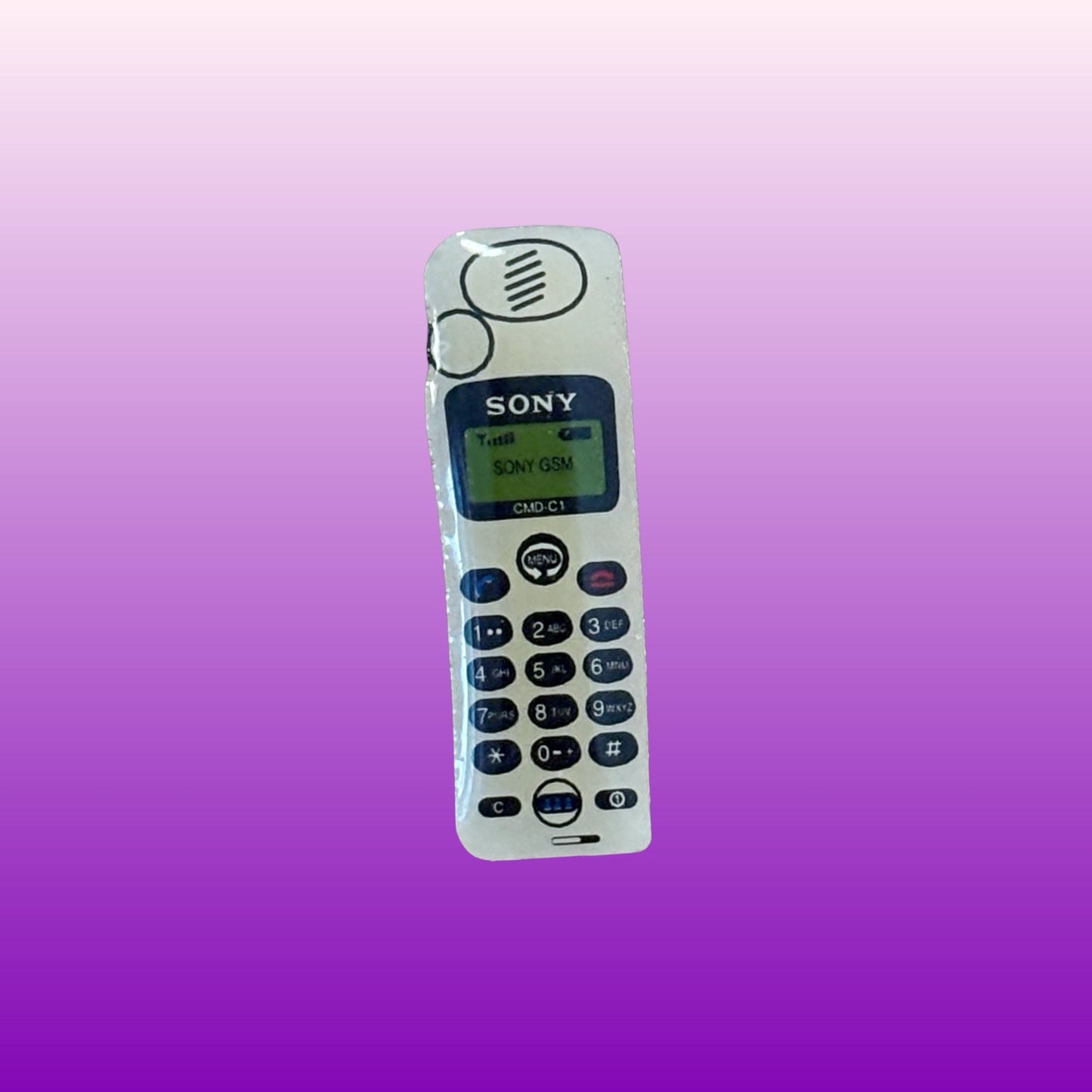 Sony White Mobile Phone Pin Badge (90s) - PopCultGang