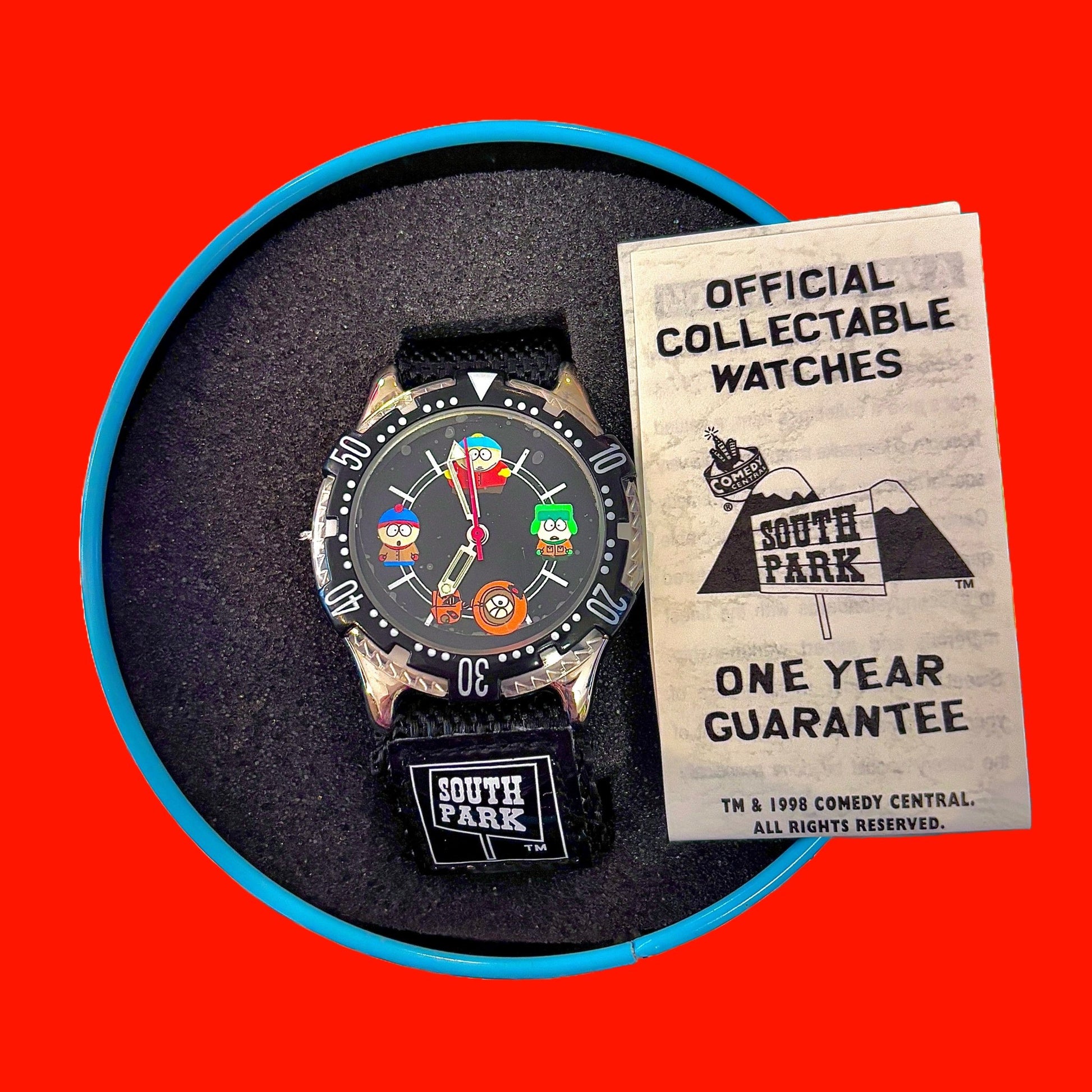 South Park Wristwatch Collector’s Item + Tin Can (Comedy Central, NEW, 1998) - PopCultGang