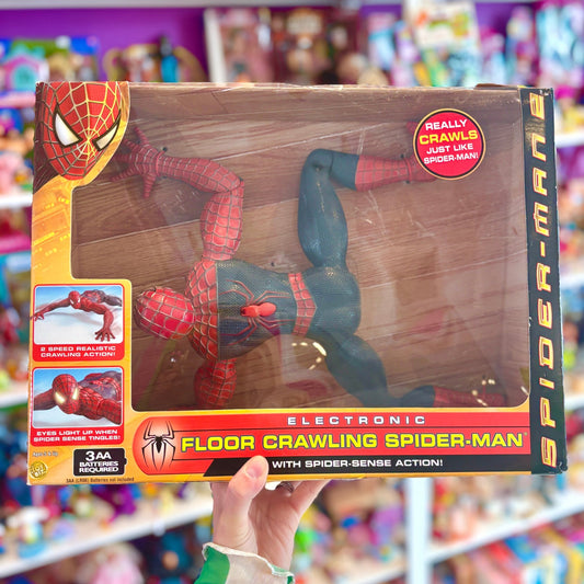 Spider-Man 2: Electronic Floor-Crawling Spider-Man - 50 cm Moving Figure (new in box, Toy Biz, 2004) - PopCultGang