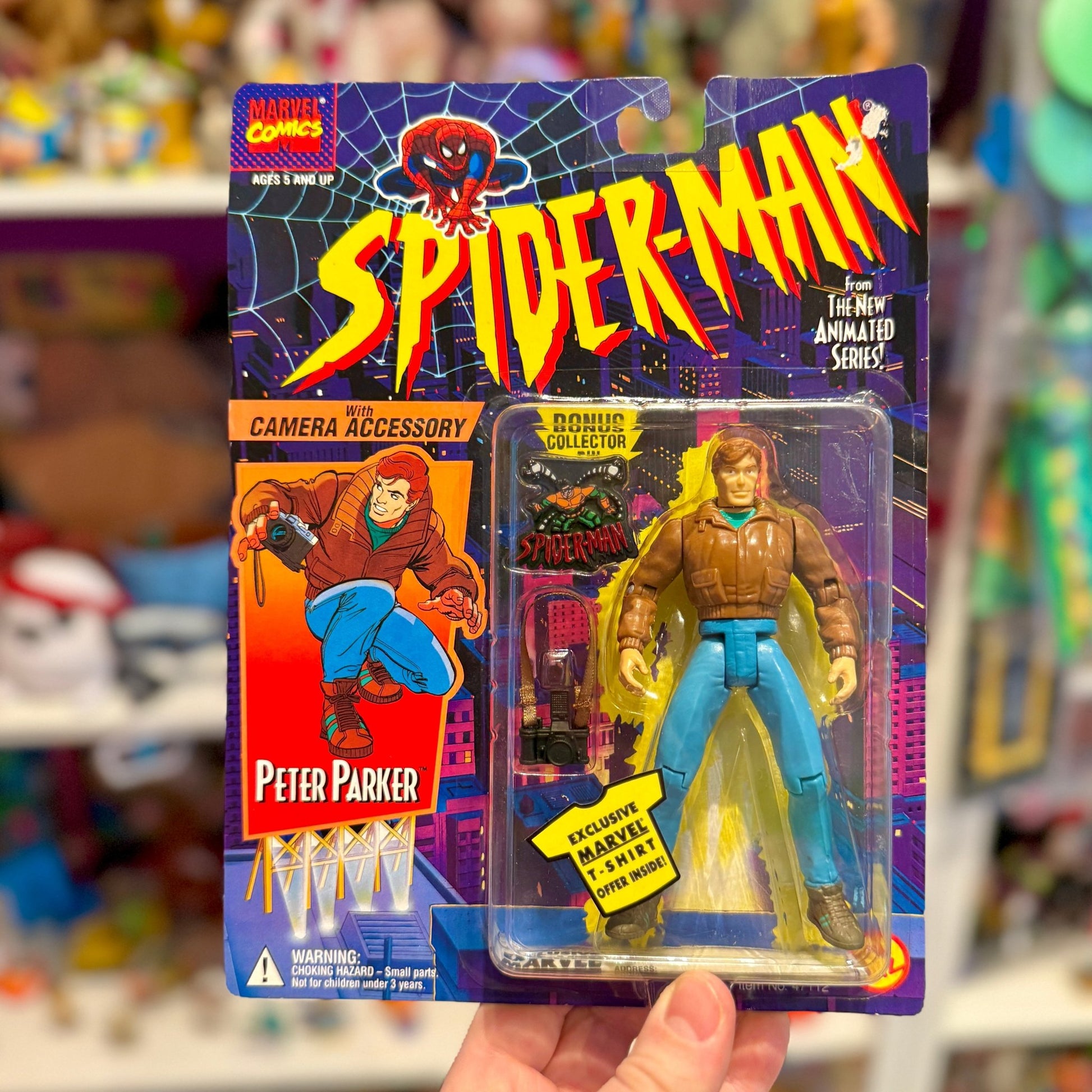Spider - Man The Animated Series: Peter Parker Action Figure (MOC, 1994) - PopCultGang