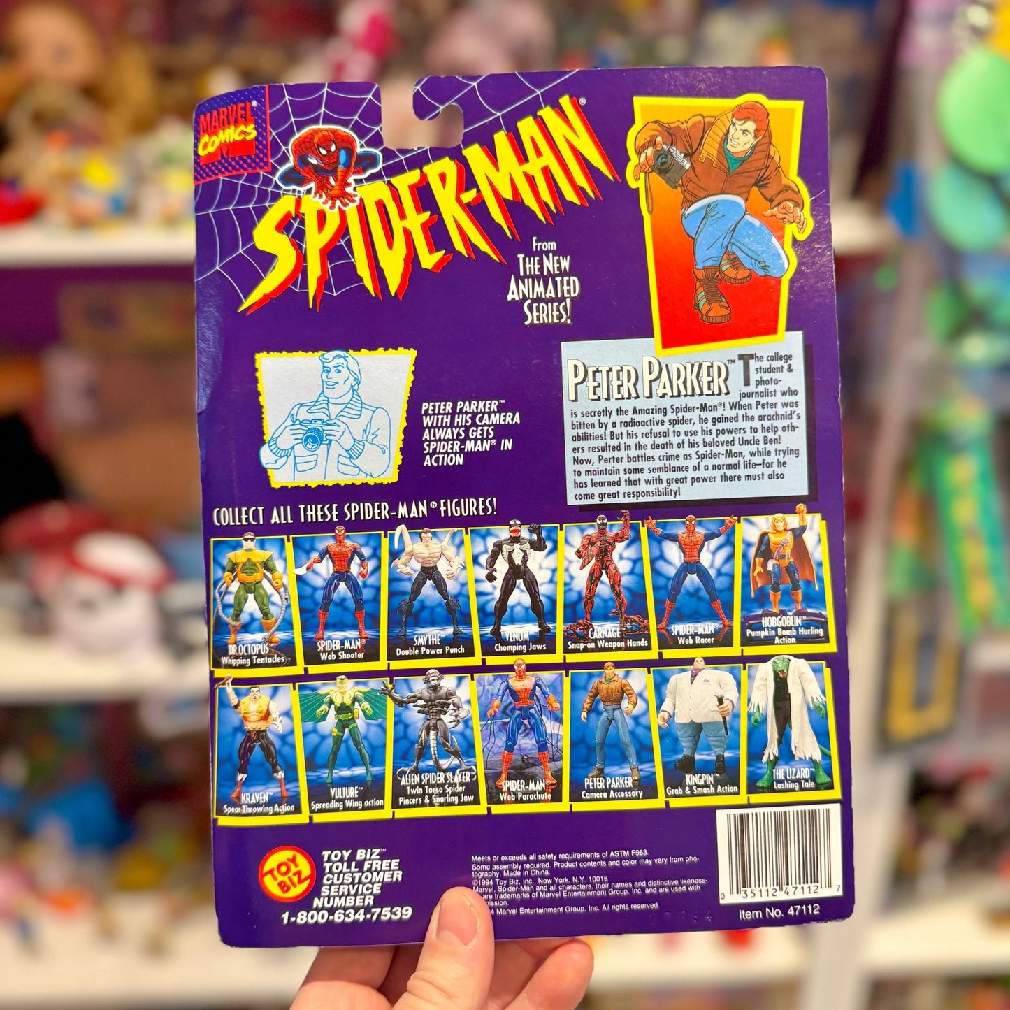 Spider - Man The Animated Series: Peter Parker Action Figure (MOC, 1994) - PopCultGang