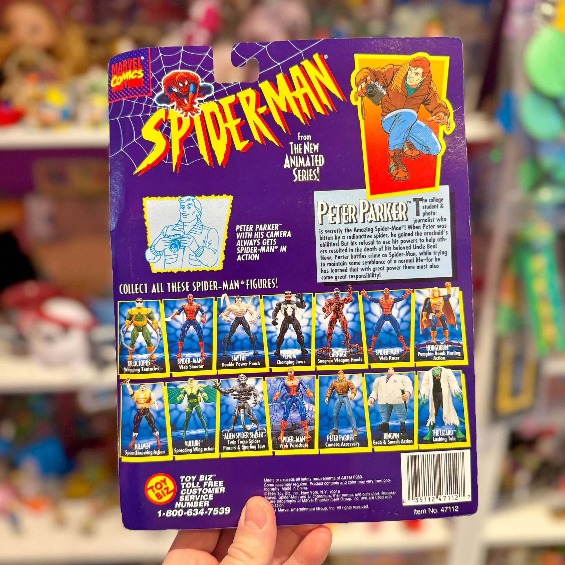 Spider - Man The Animated Series: Peter Parker Action Figure (MOC, 1994) - PopCultGang