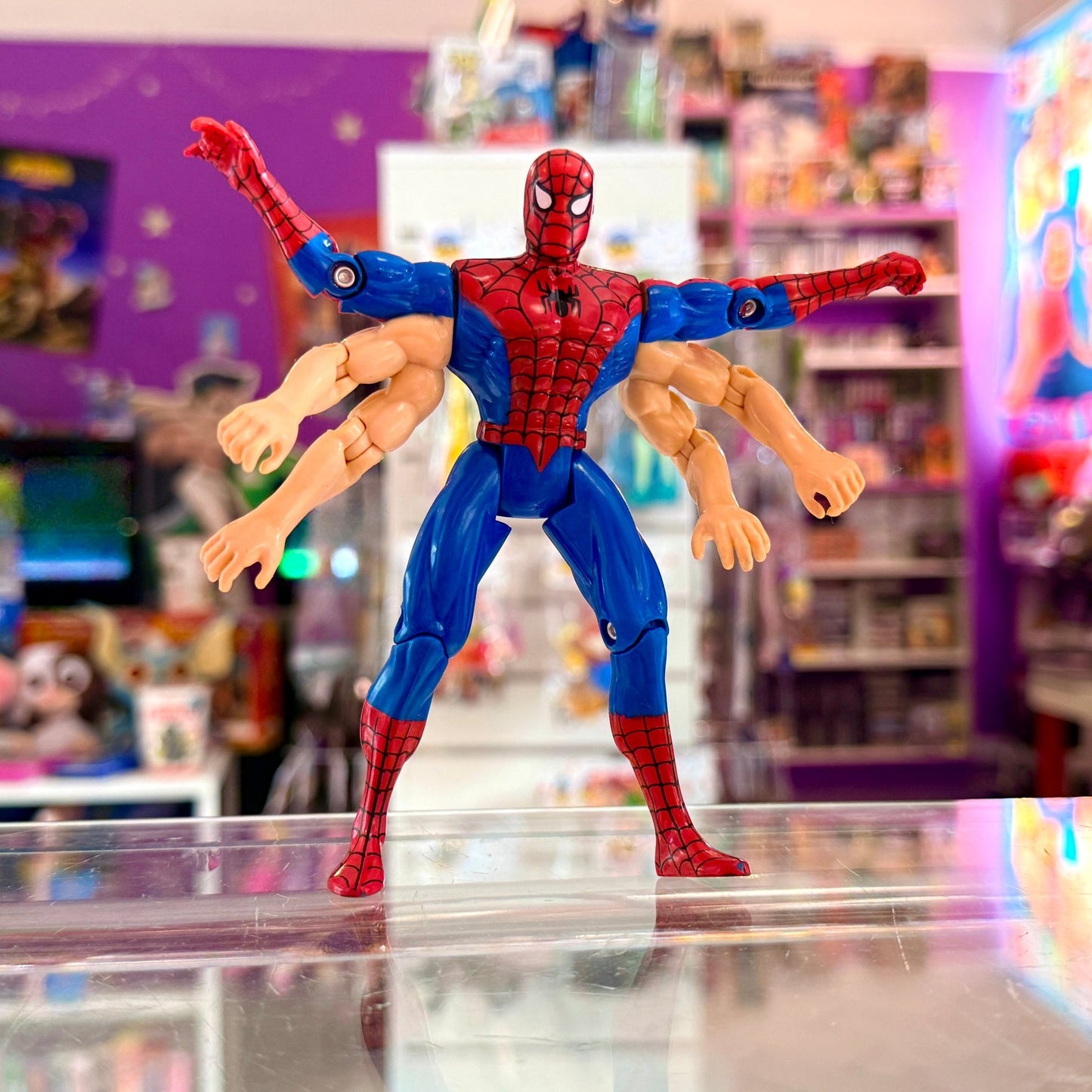 Spider-Man The Animated Series: Six Arm Spider-Man Action Figure (ToyBiz, 90s) - PopCultGang