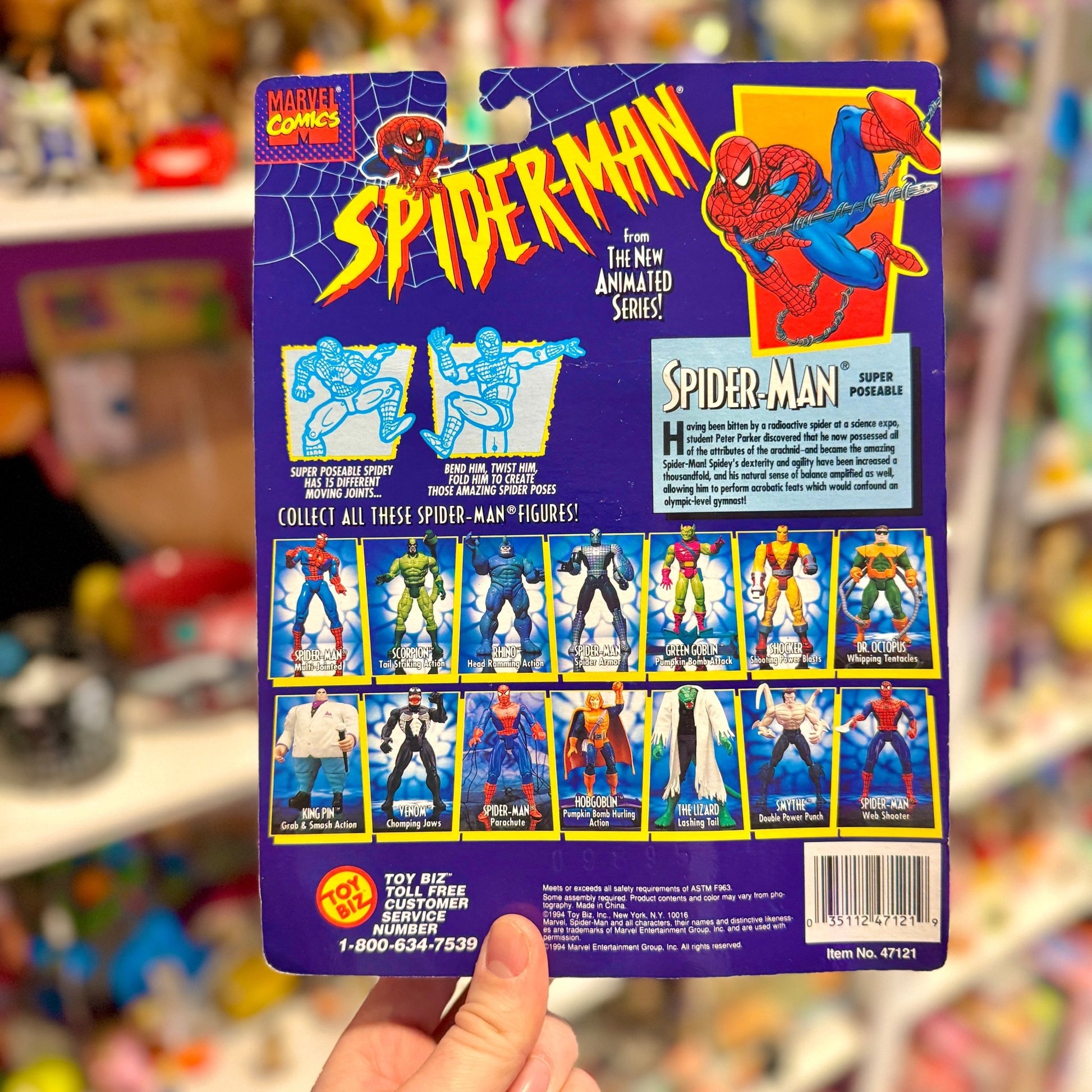 Spider - Man The Animated Series: Super Poseable Action Figure (MOC, 1994) - PopCultGang