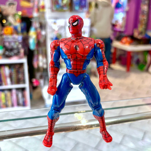 Spider - Man The Animated Series: Super Poseable Spider - Man Action Figure (ToyBiz, 90s) (Copy) - PopCultGang