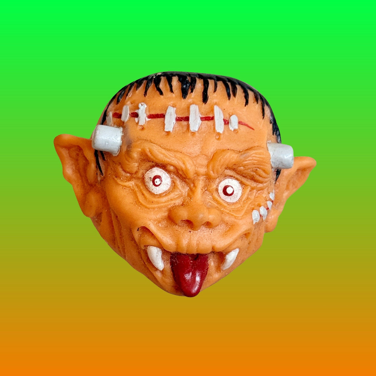 Spritz Balls: Frankenstein Squirt Rubber Ball (Madballs knock-off, Larami, 1989) - PopCultGang