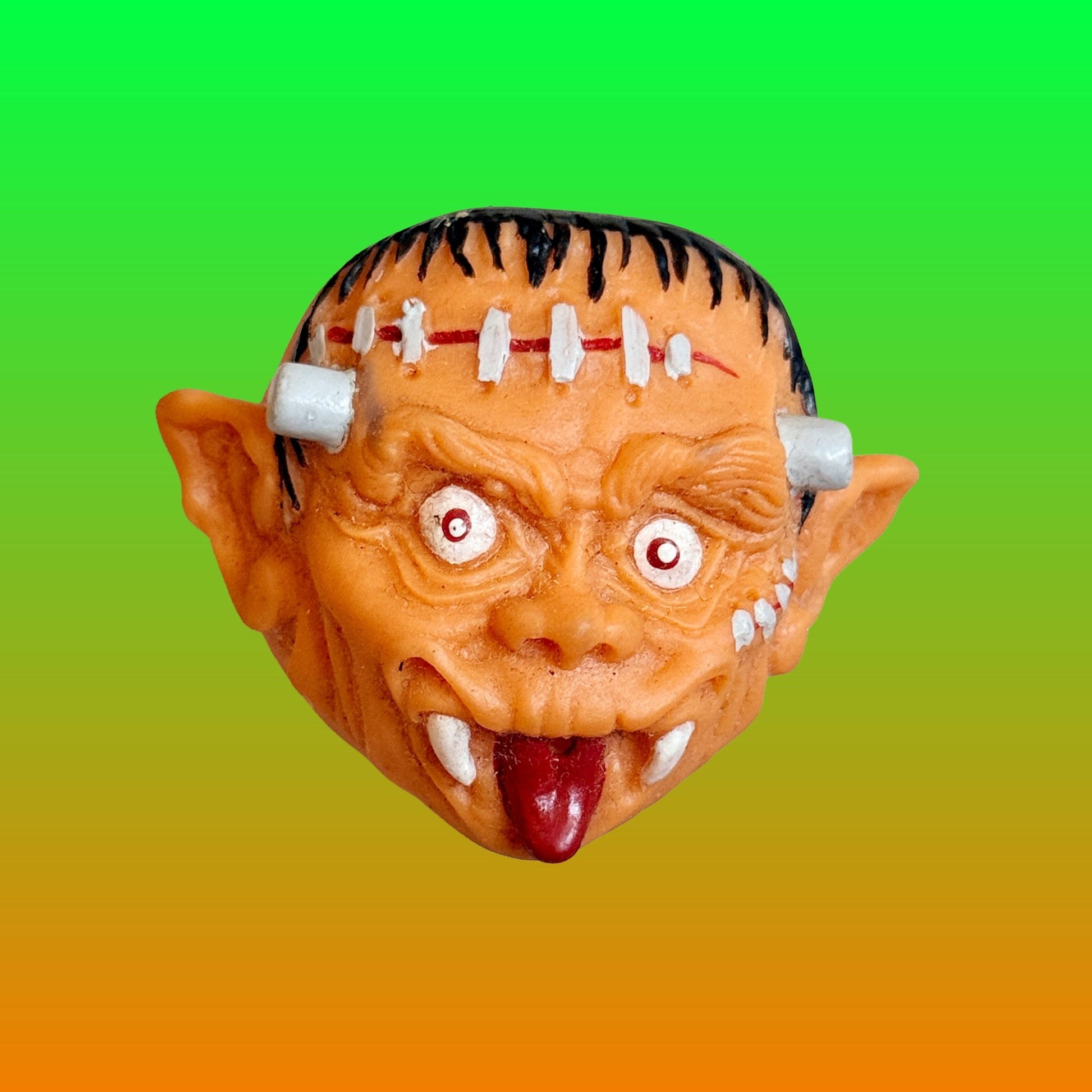 Spritz Balls: Frankenstein Squirt Rubber Ball (Madballs knock-off, Larami, 1989) - PopCultGang