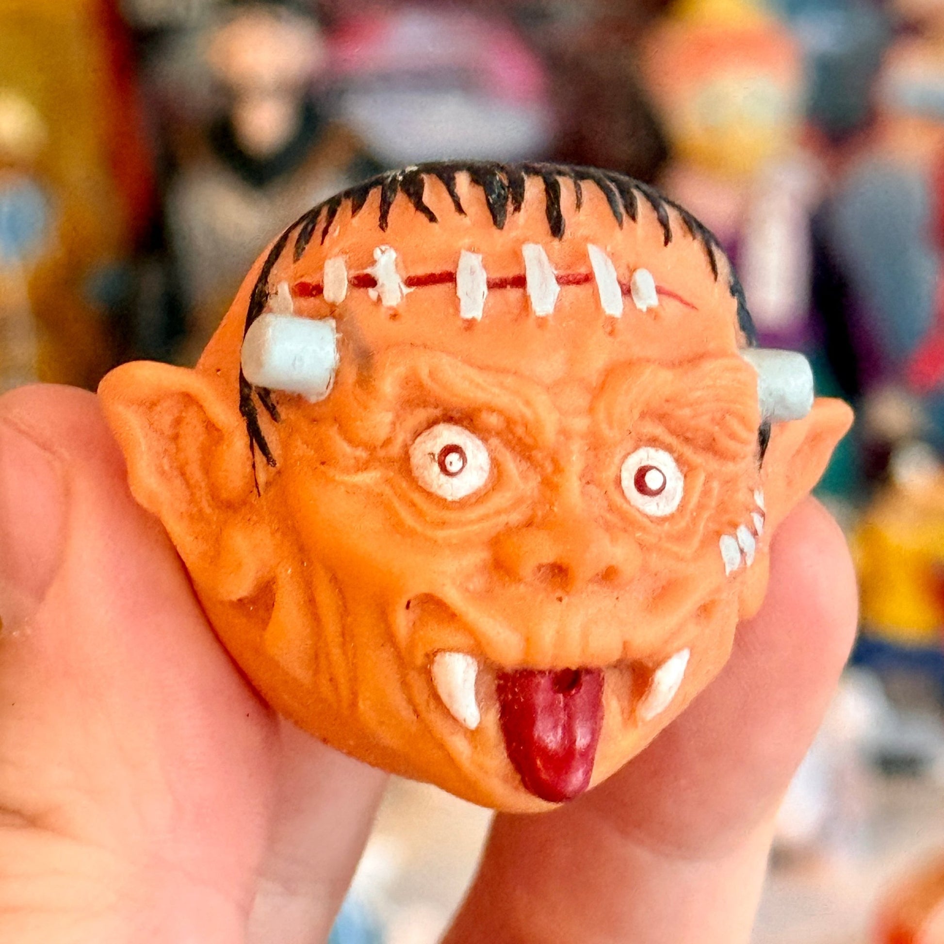 Spritz Balls: Frankenstein Squirt Rubber Ball (Madballs knock-off, Larami, 1989) - PopCultGang