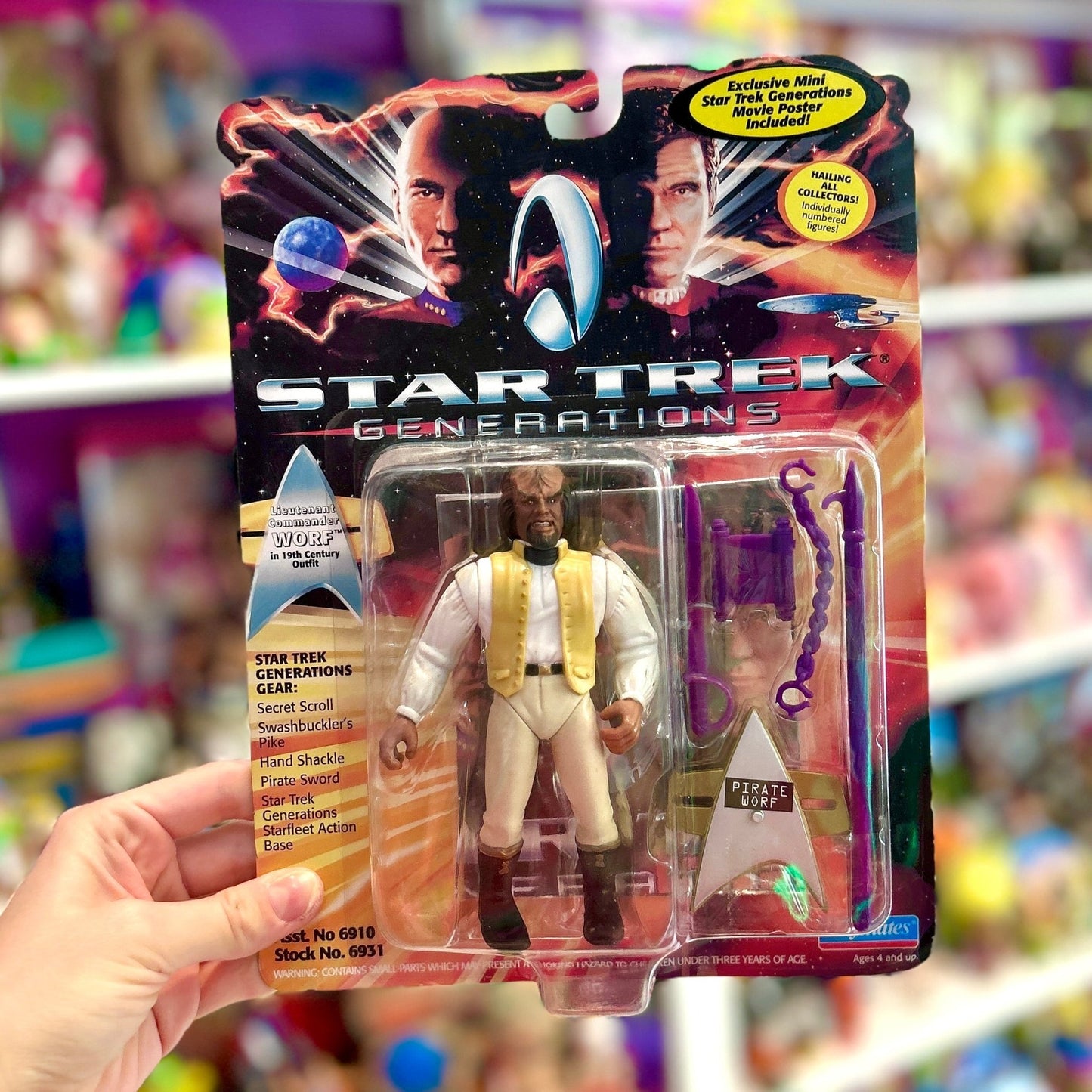 Star Trek: Generations - Lieutenant Commander Worf Figure (MOC, 1994) - PopCultGang