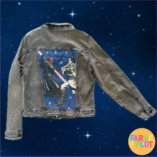 Star Wars: Anakin Skywalker VS Darth Maul - Upcycled Denim Jacket (FARVEFYLDT x POPCULTGANG) - PopCultGang