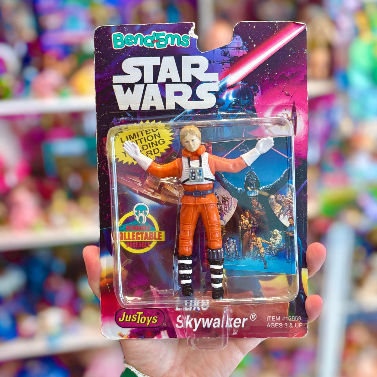 Star Wars: Bend-Ems - Luke Skywalker Pilot Outfit Bendable Rubber Figure (MOC, 90s) - PopCultGang