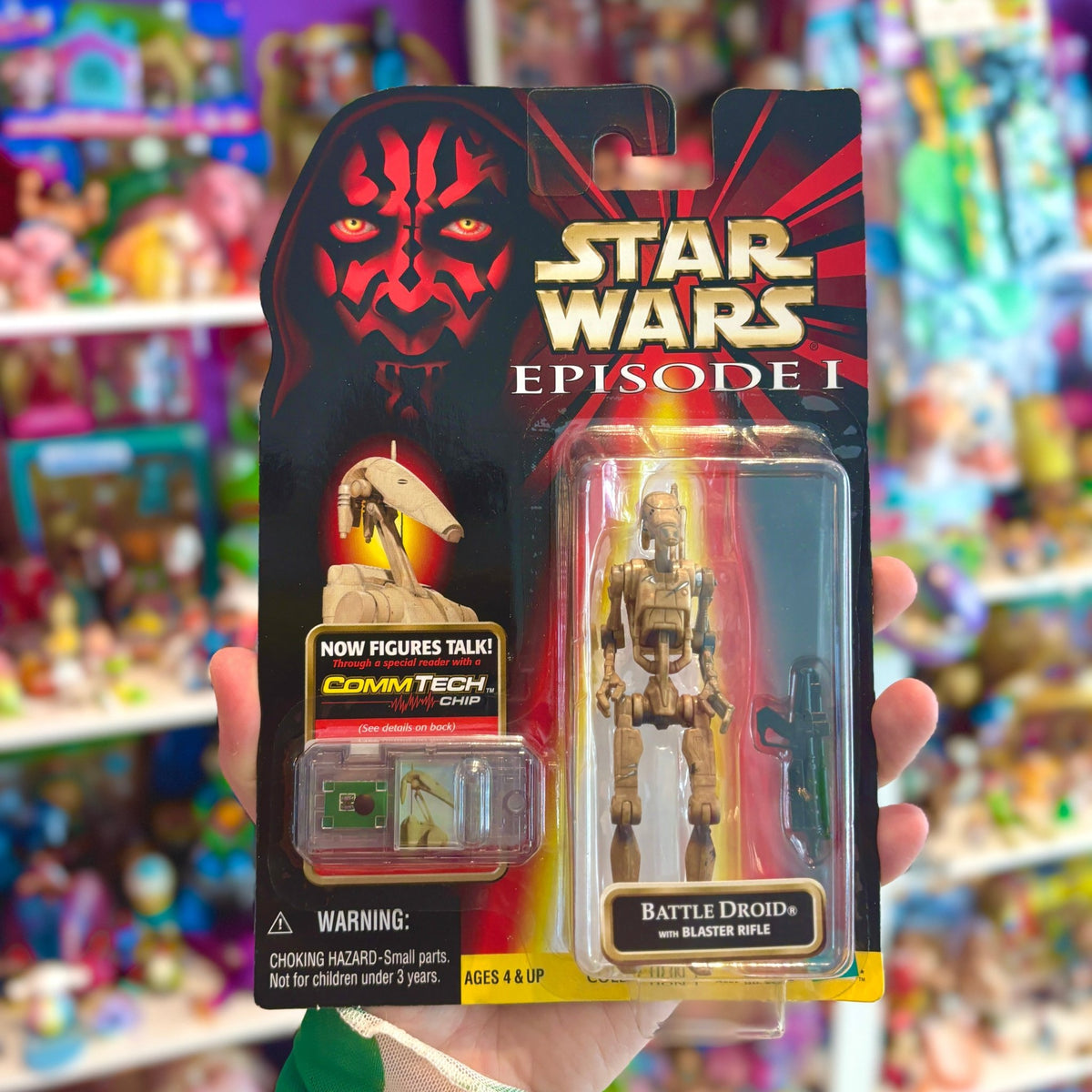 Star Wars: Episode 1 - Battle Droid Battle Damaged Action Figure (MOC, Hasbro, 1999) - PopCultGang