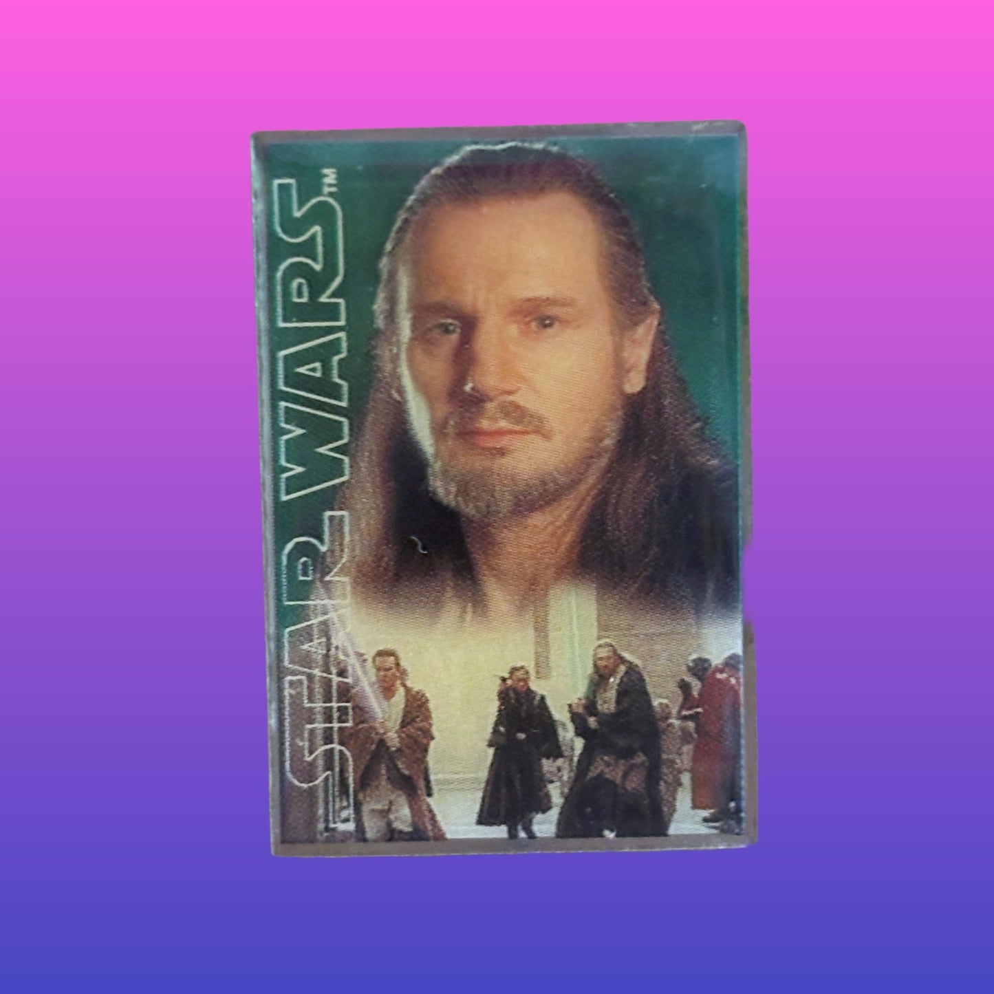 Star Wars Episode 1 Phantom Menace Qui-Gon Promotional Pin Badge (LucasFilm, 1999) - PopCultGang
