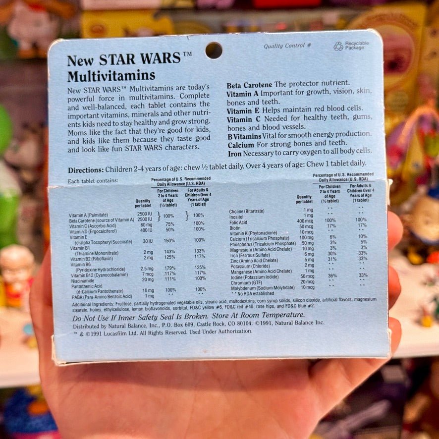 Star Wars: Multivitamins Gummies (new in box, 1991) - PopCultGang