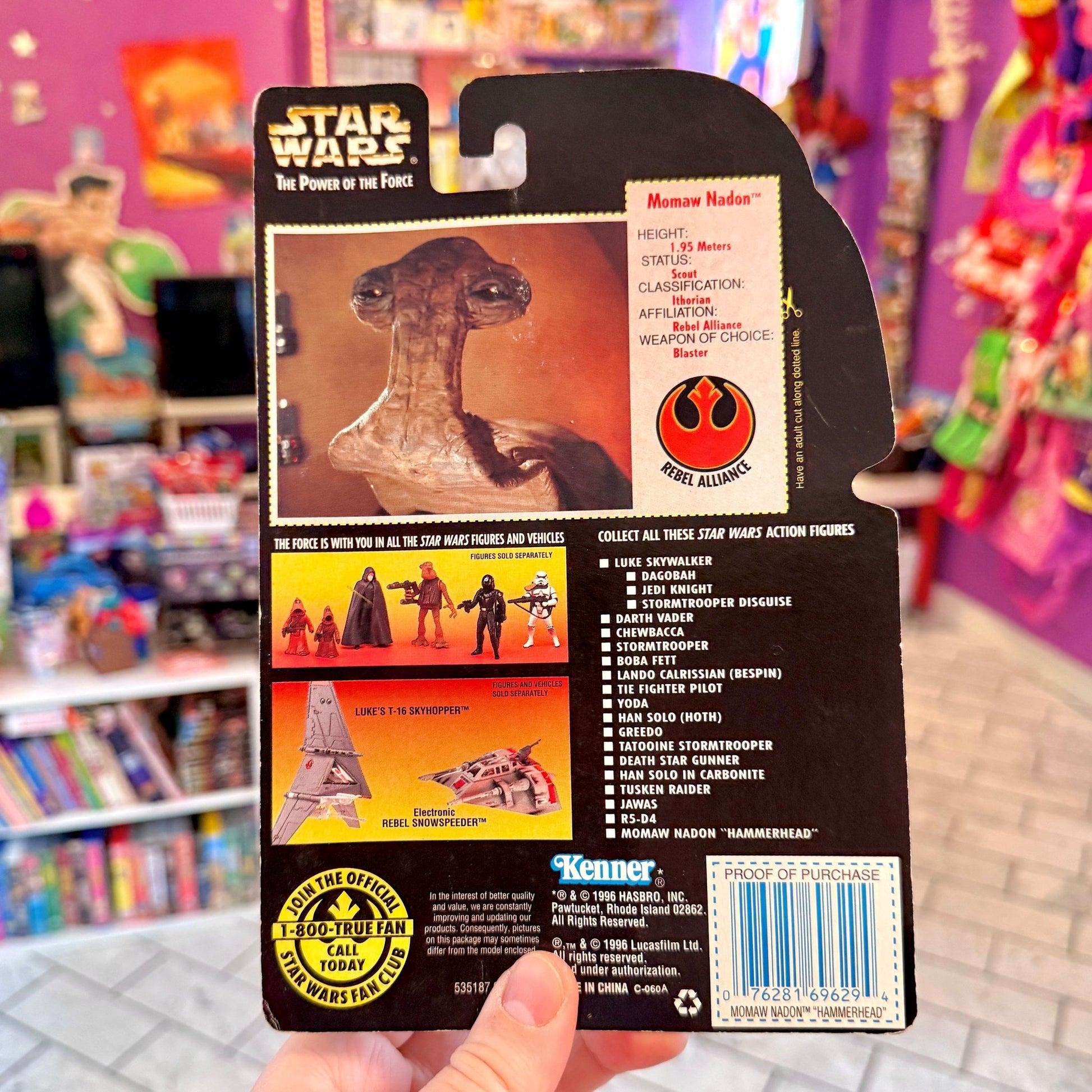 Star Wars: The Power of The Force - Momaw Nadon Hammerhead Action Figure (MOC, 1995) - PopCultGang