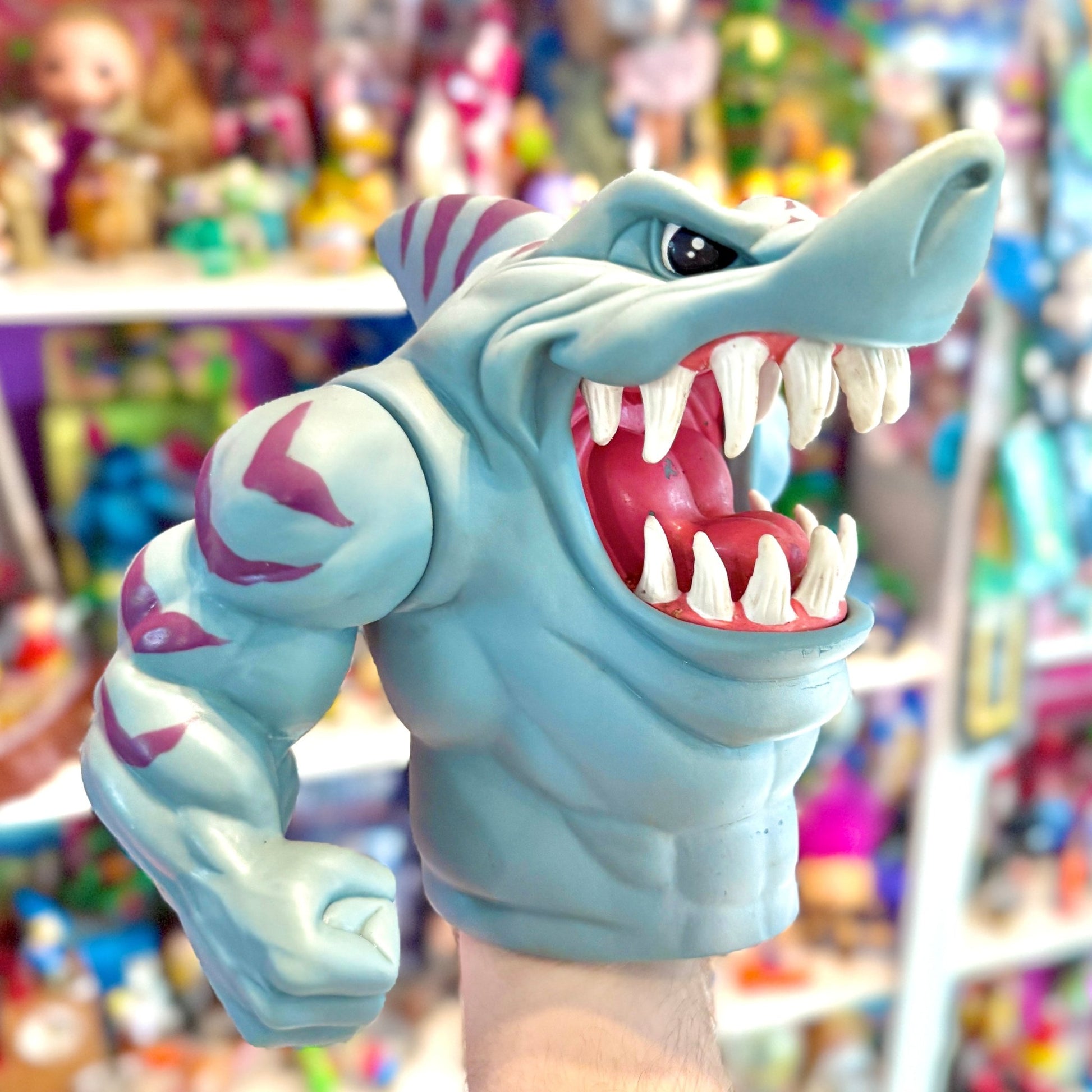 Street Sharks: Blades / Streex Rubber Hand Puppet (Mattel, 90s) - PopCultGang