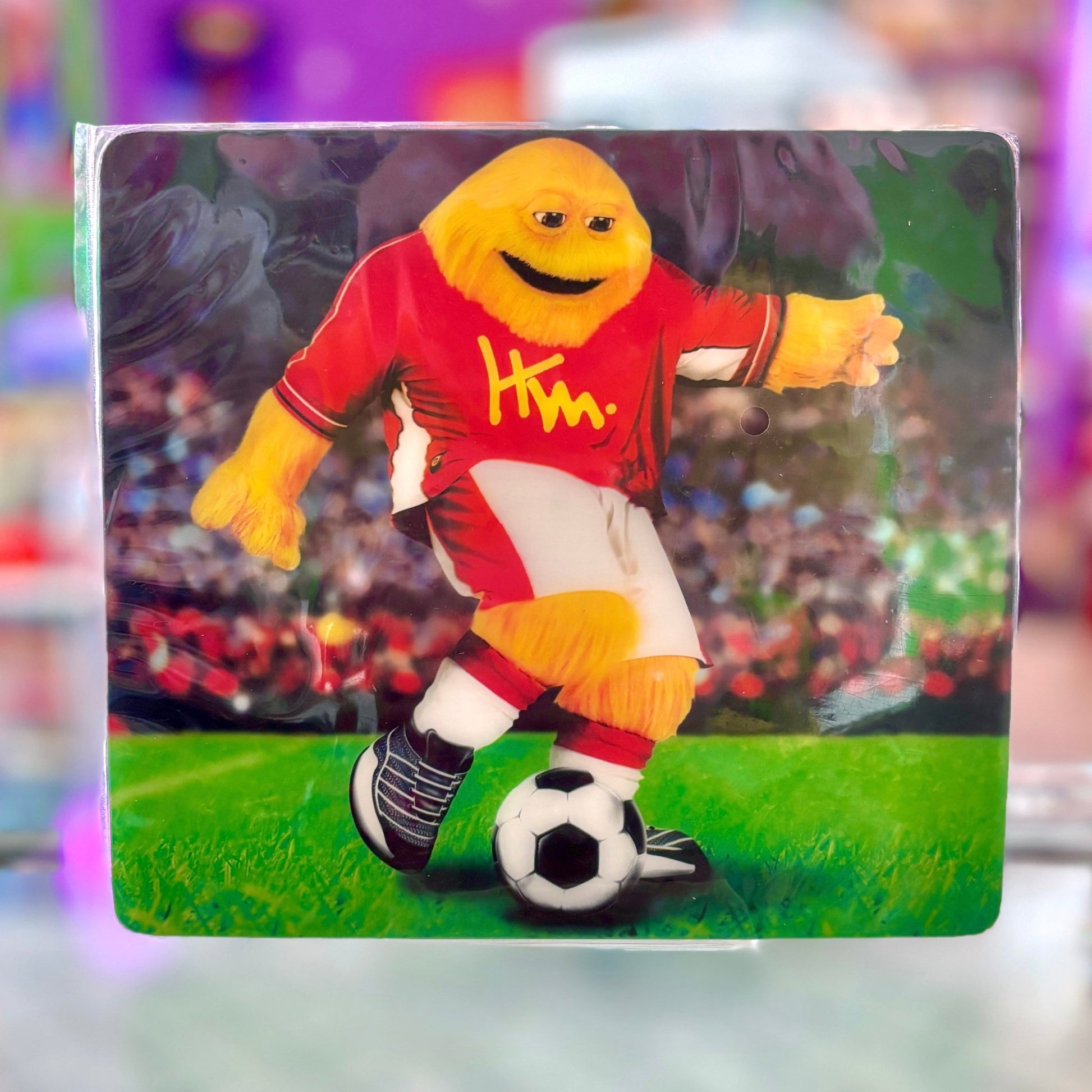 Sugar Puffs: Honey Monster Playing Soccer Collectible Vinyl Picture (sealed, 90s) - PopCultGang