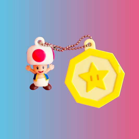 Super Mario 3D Land: Toad Gachapon Keychain (Nintendo, 2011) - PopCultGang
