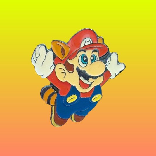 Super Mario Bros. 3 - Raccoon Mario Flying Enamel Pin (Nintendo, 1993) - PopCultGang