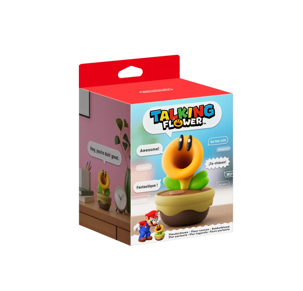 Super Mario Bros. Talking Flower Figure (Nintendo) - PopCultGang