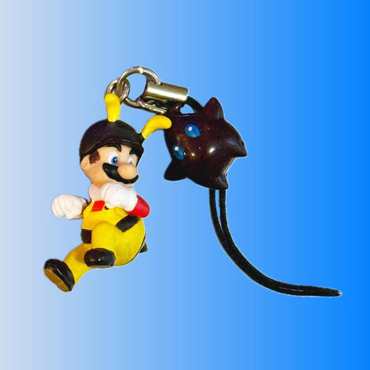 Super Mario Galaxy: Bee Mario Phone Charm Dangler Gachapon (Nintendo, 2000s) - PopCultGang