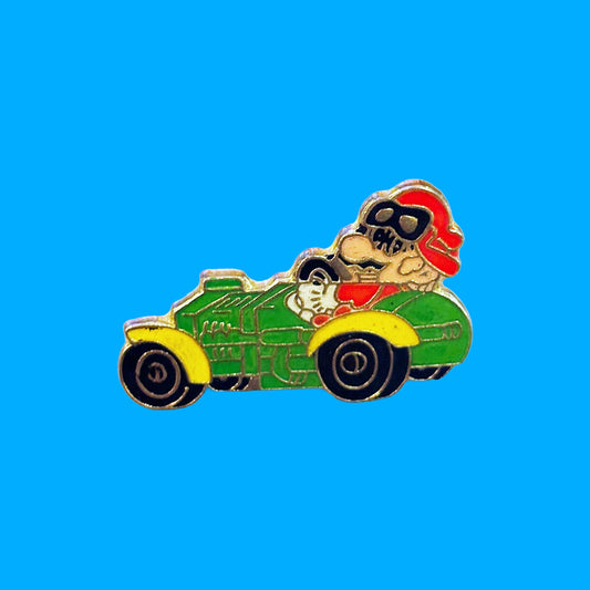 Super Mario In Car Enamel Pin (Nintendo, 80s) - PopCultGang