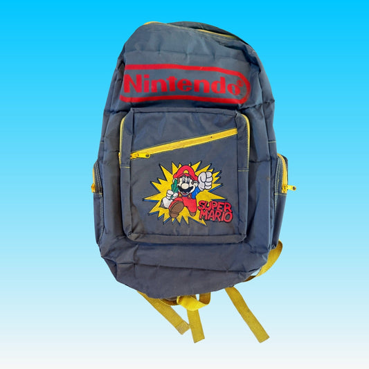 Super Mario / Nintendo Grey School Backpack (90s) - PopCultGang
